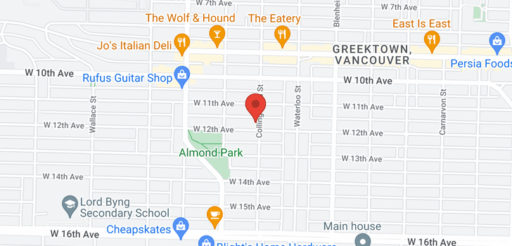 map of 3505 W 12TH AVENUE